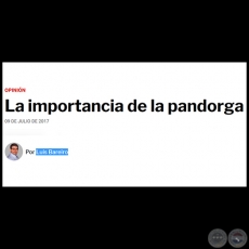 LA IMPORTANCIA DE LA PANDORGA - Por LUIS BAREIRO - Domingo, 09 de Julio de 2017